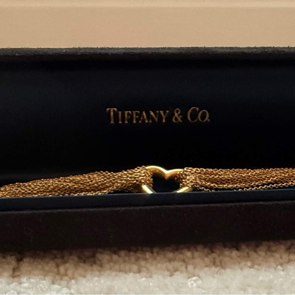 Tiffany & Co. Gold Heart Chain Bracelet